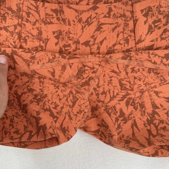 REI Co-Op Athletic Shorts Womens Med Orange Mid Thigh Yoga Stretch Work Out - Picture 4 of 9